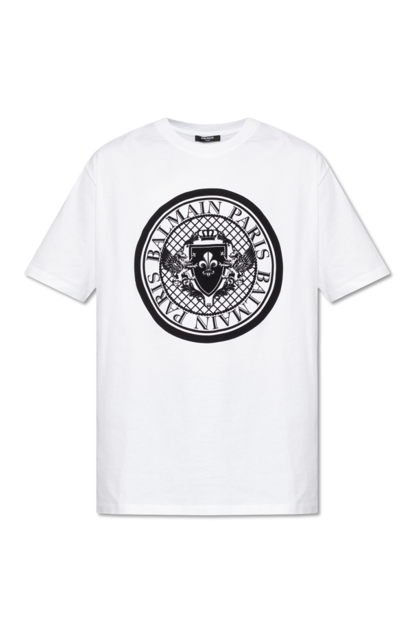 Balmain Gray Cotton T-Shirt main image 1
